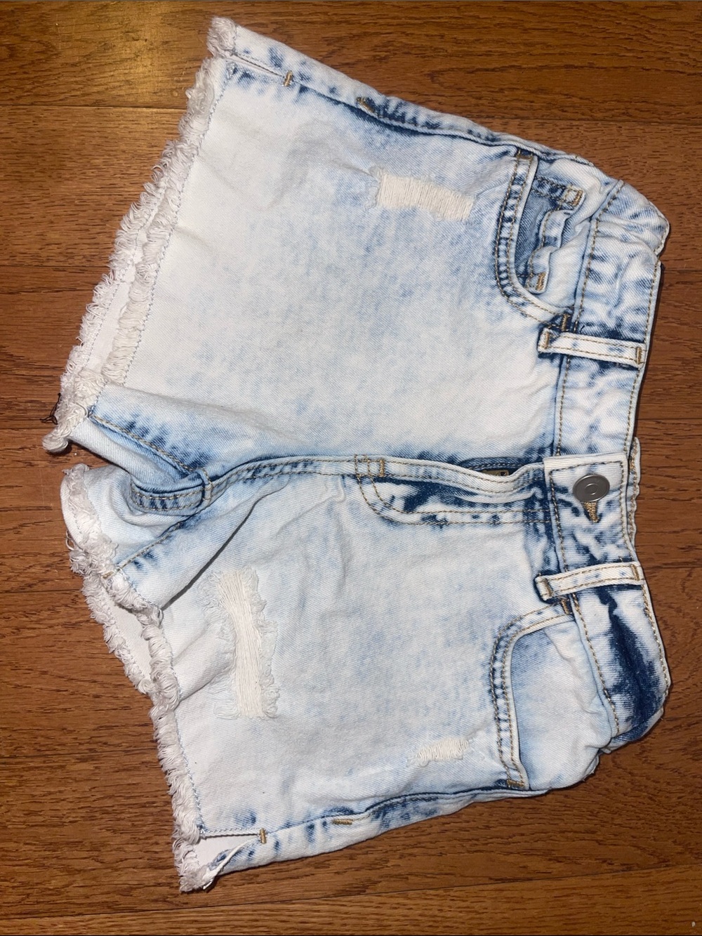 wonder nation Light Blue Distressed Denim Shorts